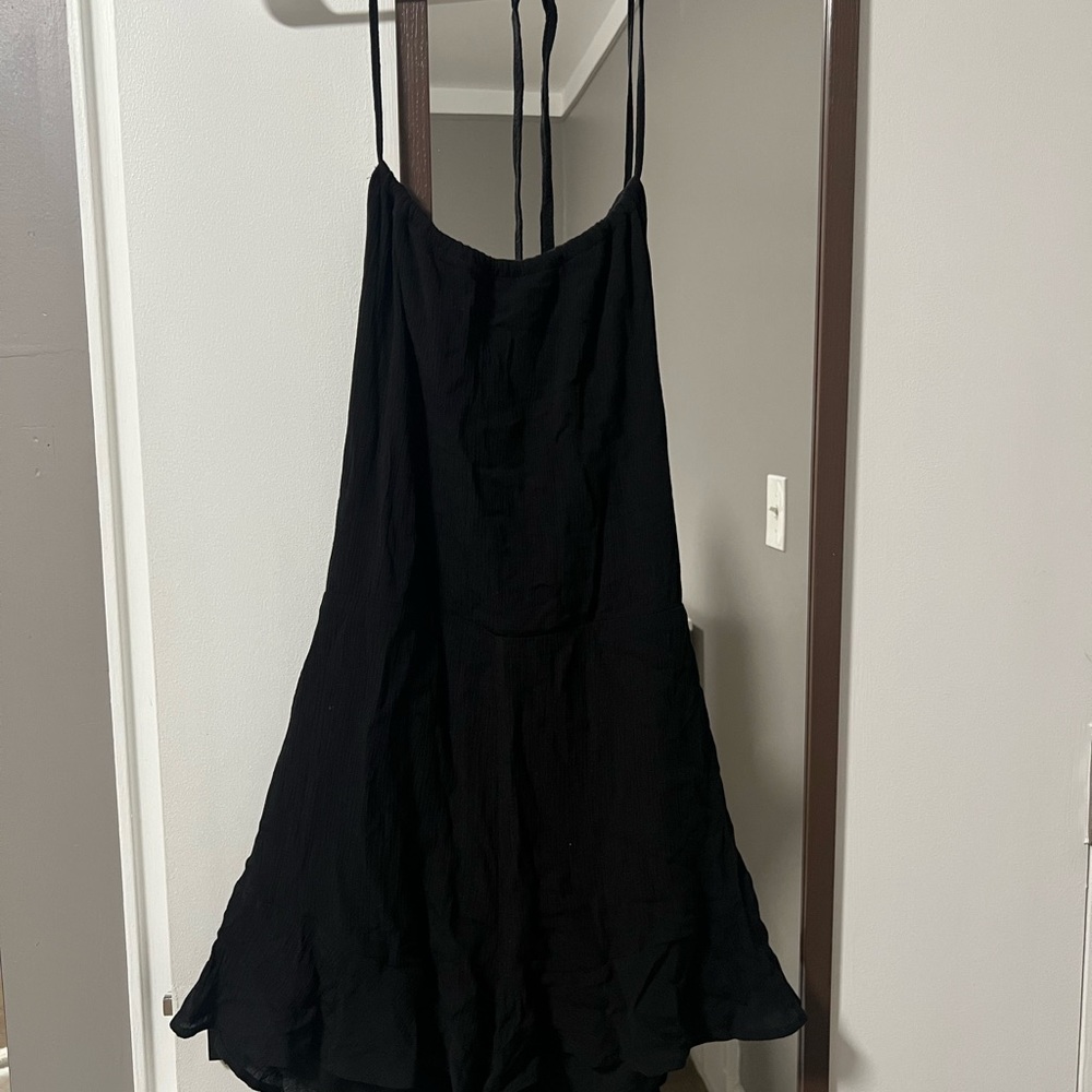 Lulus Black Spaghetti Strap romper